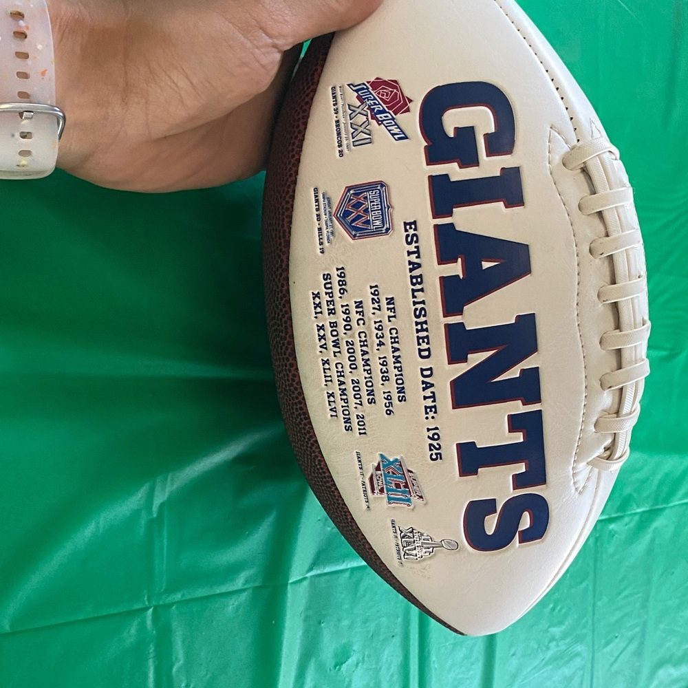 New York Giants Signed Commemorative Football